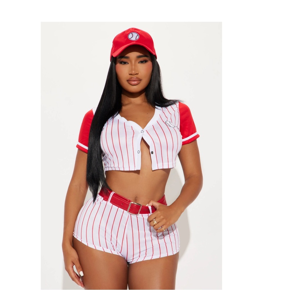 Baseball Star 4 Piece Costume
Set - Red/White (BRAND NEW)